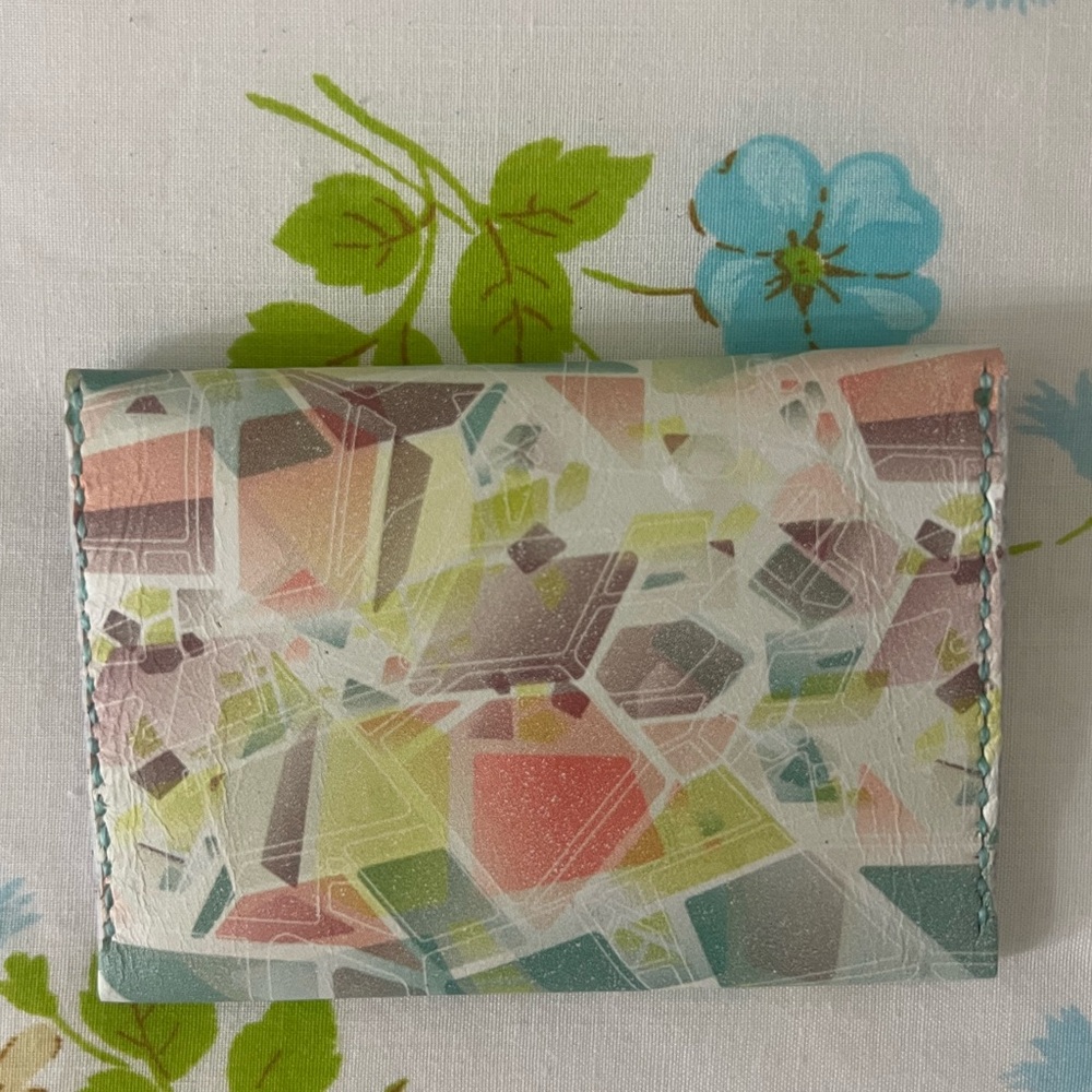 Hand Crafted Multicolor Abstract Wallet - Picture 4 of 5